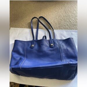 Stella & Dot Blue Large Leather Tote Bag 😘😘